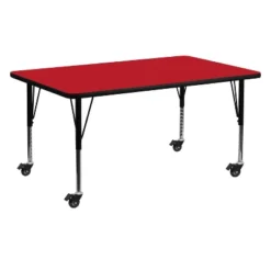 Emma And Oliver Mobile 24x60 Rectangle HP Laminate Preschool Activity Table -Child Furniture Shop GUEST 00829f92 1528 412e b5f3 27e1800d476e