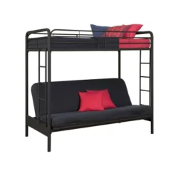 Twin Over Futon Leonora Metal Bunk Bed - Room & Joy -Child Furniture Shop GUEST 0a1075a3 cd95 45a9 923d 71fc79795910
