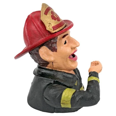 Design Toscano Fireman's Fund Die-Cast Iron Mechanical Coin Bank 6 Design Toscano Fireman's Fund Die-Cast Iron Mechanical Coin Bank - Image 4