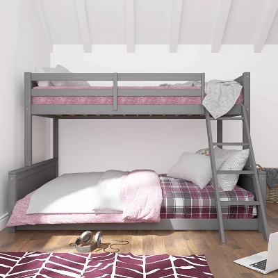 Twin Over Full Capri Wood Bunk Bed Gray - Hillsdale Furniture 10 Twin Over Full Capri Wood Bunk Bed Gray - Hillsdale Furniture - Image 8