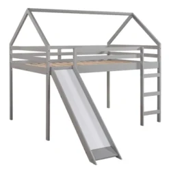 Full Size House Shape Loft Bed With Slides - ModernLuxe -Child Furniture Shop GUEST 0d57ec87 c392 4c80 b528 57f052480082
