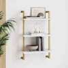 Theo Floating Shelf Gold/White - Nathan James