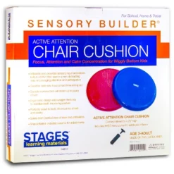 Stages Learning Materials Sensory Builder Active Attention Chair Cushion, Blue + Hand Pump -Child Furniture Shop GUEST 131a3bb1 7226 41d6 9ddd 61bfd56d2f4d