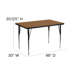 Flash Furniture 30''W X 48''L Rectangular Thermal Laminate Activity Table - Standard Height Adjustable Legs -Child Furniture Shop GUEST 1413f8b5 1cf6 438d 998f b33597991654