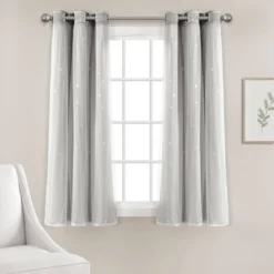 Star Sheer Insulated Grommet Blackout Window Curtain Panel Set - Lush Décor 8 Star Sheer Insulated Grommet Blackout Window Curtain Panel Set - Lush Décor -Child Furniture Shop GUEST 1725bf90 8645 432f 91be 5c359dd3e007