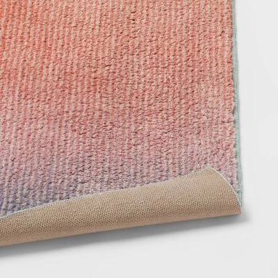 4'x5'6" Ombre Neon Rainbow Tufted Kids' Rug - Pillowfort™ 5 4'x5'6" Ombre Neon Rainbow Tufted Kids' Rug - Pillowfort™ - Image 3