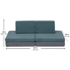 Children's Factory Multipurpose Whatsit Kids Furniture Sofa Couch With Flexible Seat Cushions For Home Bedrooms, Playrooms, And Dorms, Gray -Child Furniture Shop GUEST 17fe9ef7 5cc0 4ded a264 fa386ccfaca2