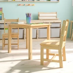 Emma And Oliver Kids 3 Piece Solid Hardwood Table And Chair Set For Playroom, Kitchen 24 Emma And Oliver Kids 3 Piece Solid Hardwood Table And Chair Set For Playroom, Kitchen -Child Furniture Shop GUEST 1882cf28 c7a1 4042 ba69 bfdae0177e8d