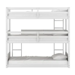 Twin Capri Wood Triple Bunk Bed White - Hillsdale Furniture -Child Furniture Shop GUEST 1a867f17 7cb2 44e1 8991 2eddc6d10602