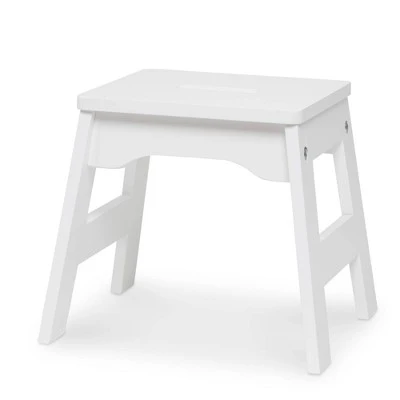 Melissa & Doug Wooden Stools - Set Of 2 - White 4 Melissa & Doug Wooden Stools - Set Of 2 - White - Image 2