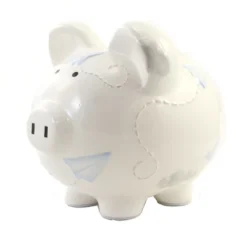 Bank Paper Airplane Piggy Bank - One Bank 7.75 Inches - Money Savings - 36906. - Ceramic - White -Child Furniture Shop GUEST 1bd9c362 1032 490e 8af5 c516f896a200
