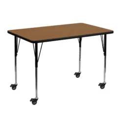 Flash Furniture Mobile 30''W X 48''L Rectangular Thermal Laminate Activity Table - Standard Height Adjustable Legs -Child Furniture Shop GUEST 1e7a708c e0c6 4934 9999 26034af487b6