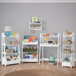 Kids' 2 Tier Ladder Wall Shelf With Hooks White - RiverRidge Home 9 Kids' 2 Tier Ladder Wall Shelf With Hooks White - RiverRidge Home -Child Furniture Shop GUEST 1ee5c927 59cf 479c ae12 45aea42d9f95