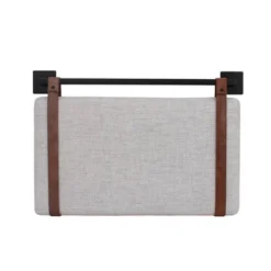 Harlow Headboard Sand Gray Fabric Vintage Brown - Nathan James -Child Furniture Shop GUEST 1f5ee141 da10 4814 8726 04d353230a36