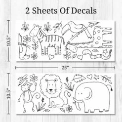 Safari Animals Wall Decor - Decalcomania