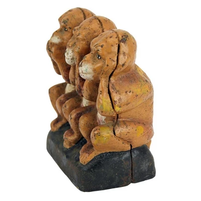 Design Toscano Speak No, See No, Hear No Evil Monkeys Still Action Die-Cast Iron Coin Bank 4 Design Toscano Speak No, See No, Hear No Evil Monkeys Still Action Die-Cast Iron Coin Bank - Image 2