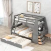 Twin Over Full Bunk Bed With Trundle, Built-in Desk, Three Storage Drawers And Shelf-ModernLuxe 2 Twin Over Full Bunk Bed With Trundle, Built-in Desk, Three Storage Drawers And Shelf-ModernLuxe -Child Furniture Shop GUEST 21e3b9f6 857f 4494 8606 e2e435b44ea1