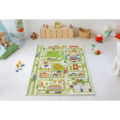 52.5"x71" Traffic Green 3D Play Rug - IVI -Child Furniture Shop GUEST 223c630a 7bbe 404a 95bb bd637e592644