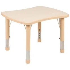Emma And Oliver 21.875"W X 26.625"L Rectangular Plastic Height Adjustable Activity Table Set With 2 Chairs -Child Furniture Shop GUEST 22470022 4db0 4615 8f50 a8da8852eda0