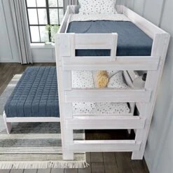 Max & Lily Farmhouse Twin Over Full L-Shaped Bunk Bed With Desk -Child Furniture Shop GUEST 224ec98e b4ef 4c3e 9508 40dd42c3a990