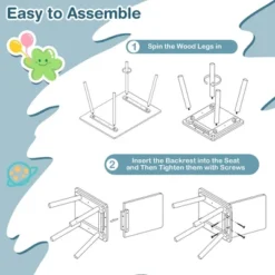 Costway 5 Piece Kids Wooden Activity Table And 4 Chairs Play Set Gift W/ Building Blocks -Child Furniture Shop GUEST 24d85ebb 4475 47af 9ae1 957f1a740648