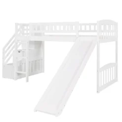 Twin Size Loft Bed With Two Drawers And Slides - ModernLuxe -Child Furniture Shop GUEST 254fc794 39e5 4a99 85f5 b55be561a1a6