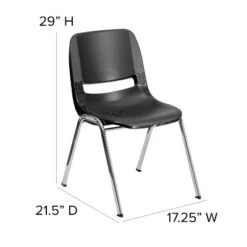 Emma And Oliver Ergonomic Shell Stack Chair - 16" Seat Daycare Home School -Child Furniture Shop GUEST 26e17b9b 9a5e 4720 a5f9 7b9bba020993