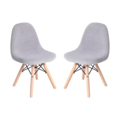Emma And Oliver Set Of 2 Children's Dorset Faux Shearling Accent Chairs With Beechwood Legs For Bedroom, Play Room And More -Child Furniture Shop GUEST 2d03eb5f 7663 4a3a 8ba0 6f07e30c09b8
