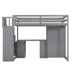 Twin Size Loft Bed With Wardrobe, Staircase, Desk And Storage Drawers - ModernLuxe -Child Furniture Shop GUEST 2d2d92ac b683 41a6 9750 e8b101a25555