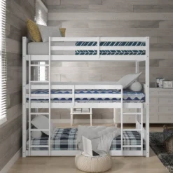 Twin Capri Wood Triple Bunk Bed White - Hillsdale Furniture -Child Furniture Shop GUEST 2f7ed0bd 3b0c 4826 94d4 6c8b26e2eb89