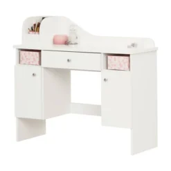 Vito Makeup Desk With Drawer Pure White/Pink - South Shore -Child Furniture Shop GUEST 348c79f5 5d2b 4eb5 9fa7 96fc7f1e0b07