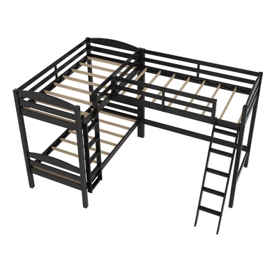 Twin Veronica Triple Wood Bunk Bed - Room & Joy 9 Twin Veronica Triple Wood Bunk Bed - Room & Joy - Image 7