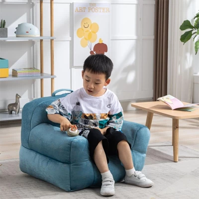 Arlo Kids Bean Bag Chairs,25.6" Velvet Fabric Memory Foam Small Bean Bag Chair For Kids -Maison Boucle 4 Arlo Kids Bean Bag Chairs,25.6" Velvet Fabric Memory Foam Small Bean Bag Chair For Kids -Maison Boucle - Image 2