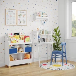 Kids' Catch-All Wall Shelf With Bookrack And Hooks White - RiverRidge Home 9 Kids' Catch-All Wall Shelf With Bookrack And Hooks White - RiverRidge Home -Child Furniture Shop GUEST 3765e10e bc44 43e8 bd44 76e9aea178a6