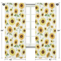 2pc Sweet Jojo Designs Sunflower Window Panel -Child Furniture Shop GUEST 376959d6 6e3a 4faa bf2a c9db3dcf0f24