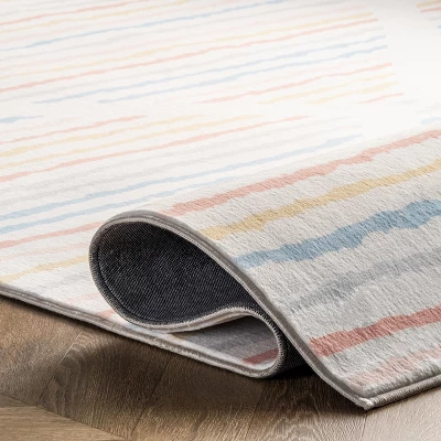 NuLOOM Alise Kids Striped Nursery Or Playroom Area Rug 5 NuLOOM Alise Kids Striped Nursery Or Playroom Area Rug - Image 3