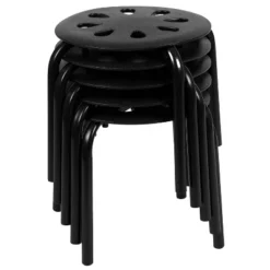 Flash Furniture Plastic Nesting Stack Stools, 11.5"Height (5 Pack) -Child Furniture Shop GUEST 38ff915d de82 47e5 a5cb ff9d12dd1103
