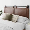 Harlow Headboard Sand Gray Fabric Vintage Brown - Nathan James -Child Furniture Shop GUEST 431b1af2 b11f 4f6e 921a bce8319dab82