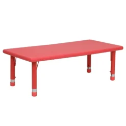 Emma And Oliver 24"W X 48"L Rectangular Plastic Height Adjustable Activity Table -Child Furniture Shop GUEST 468f72fa 4a31 4356 b450 2433e1ffd465 1