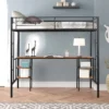 Metal Twin Size Low Loft Bed With Storage Shelf And Table, Black - ModernLuxe -Child Furniture Shop GUEST 4793d471 361f 44e6 b16f 271ebedde45d