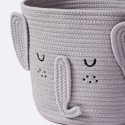 Coiled Rope Forest Animal Medium Round Storage Basket - Elephant - Cloud Island™ 4 Coiled Rope Forest Animal Medium Round Storage Basket - Elephant - Cloud Island™ - Image 2