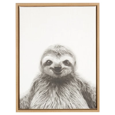 24" X 18" Sloth Framed Canvas Art - Uniek 6 24" X 18" Sloth Framed Canvas Art - Uniek - Image 4