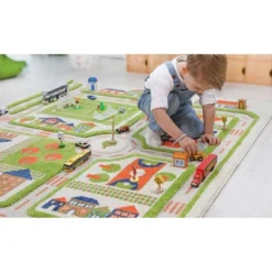 52.5"x71" Traffic Green 3D Play Rug - IVI -Child Furniture Shop GUEST 4aeadbaa 6ffd 45ce a12c 2a63c1b95df9
