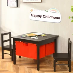 Costway 2-in-1 Kids Activity Table & 2 Chairs Set W/Storage Building Block Table -Child Furniture Shop GUEST 4b4044eb 36db 4135 999e 2f996ce3e8bc