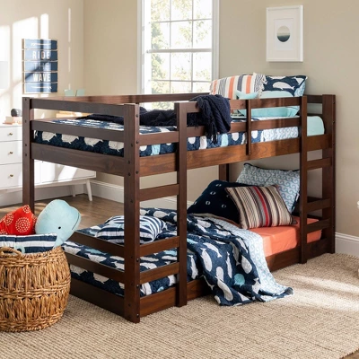 Twin Over Twin Indy Solid Wood Low Bunk Bed - Saracina Home 11 Twin Over Twin Indy Solid Wood Low Bunk Bed - Saracina Home - Image 9