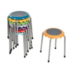 ECR4Kids Daisy Stackable Stool Set, Flexible Seating, 17in Seat Height, 8-Piece -Child Furniture Shop GUEST 4dee3bd2 f8db 467f bd5f 7abe525d3d7a