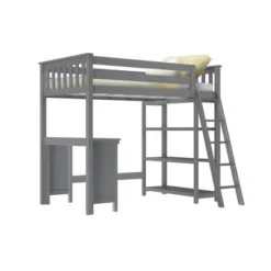 Max & Lily Twin High Loft Bed With Bookcase And Desk -Child Furniture Shop GUEST 4f135ece 14a7 425c bac1 8a07de249d36