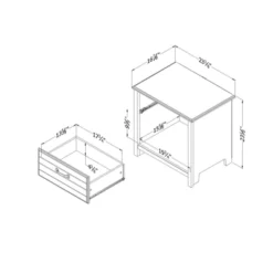 Asten 1-Drawer Nightstand - South Shore -Child Furniture Shop GUEST 4fbb783b c6ed 4a2c a136 833c0accf844