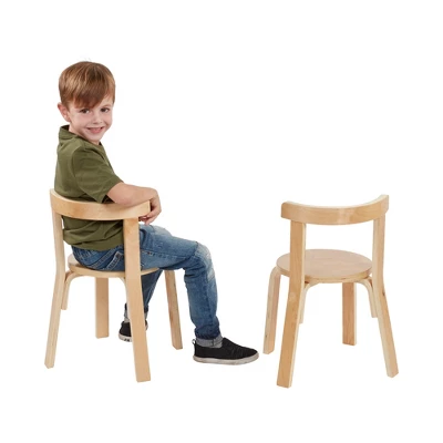 ECR4Kids Bentwood Table And Curved Back Chair Set, Kids Wood Furniture 4 ECR4Kids Bentwood Table And Curved Back Chair Set, Kids Wood Furniture - Image 2