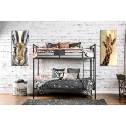 HOMES: Inside + Out Derrick Kids' Bunk Bed Antique Black - IoHOMES -Child Furniture Shop GUEST 526429ad 348d 43a9 b7ea fc8993fd64da